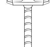 Coloriage et dessins gratuit Marteau de Thor simple à imprimer