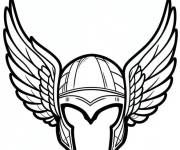 Coloriage Masque de Thor