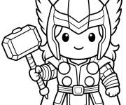 Coloriage Mini figurine de Thor