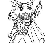 Coloriage Petit Thor kawaii