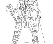 Coloriage Portrait de Thor basique