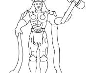 Coloriage Portrait facile de Thor
