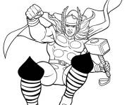 Coloriage Prince du tonnerre Thor