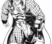 Coloriage Prince nordique avec son marteau Mjolnir