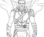 Coloriage Prince Thor du film Avengers Endgame
