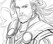 Coloriage Thor Affronter