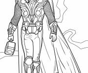 Coloriage Thor au regard f&eacute;roce