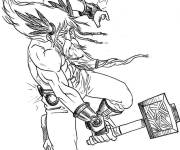 Coloriage Thor barbu