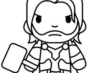 Coloriage et dessins gratuit Thor chibi à imprimer