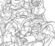 Coloriage Thor contre son adversaire