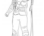 Coloriage Thor corps entier