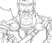 Coloriage Thor courageux