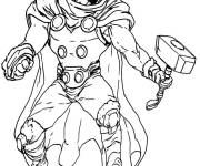 Coloriage Thor d'Avengers