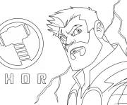 Coloriage Thor de dessin anim&eacute;