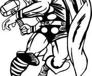 Coloriage Thor de la l&eacute;gende scandinave