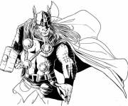 Coloriage Thor de la mythologie nordique