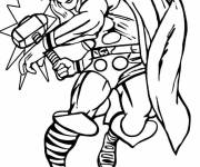Coloriage Thor des contes nordique