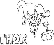 Coloriage Thor dessin&eacute; par enfant