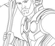 Coloriage Thor du film Avengers Endgame
