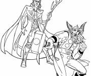 Coloriage Thor est Loki