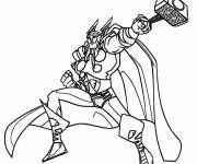 Coloriage Thor le prince d'Asgard