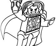 Coloriage Thor lego en action