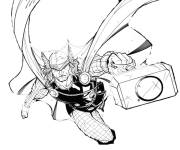 Coloriage Thor membre des Avengers