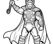 Coloriage Thor nordique pour enfants