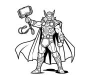 Coloriage Thor pour maternelle