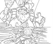 Coloriage Thor qui aime manger