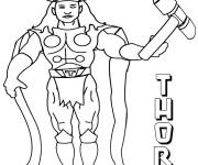Coloriage Thor simple