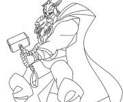 Coloriage et dessins gratuit Thunderer Thor à imprimer