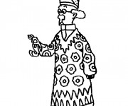 Coloriage Portrait de Professeur Tournesol
