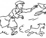 Coloriage Tintin &agrave; t&eacute;l&eacute;charger