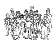 Coloriage Tintin Bande dessin&eacute;e fran&ccedil;aise