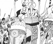 Coloriage Tintin en Inde