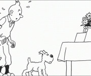 Coloriage Tintin et Milou et La Surprise