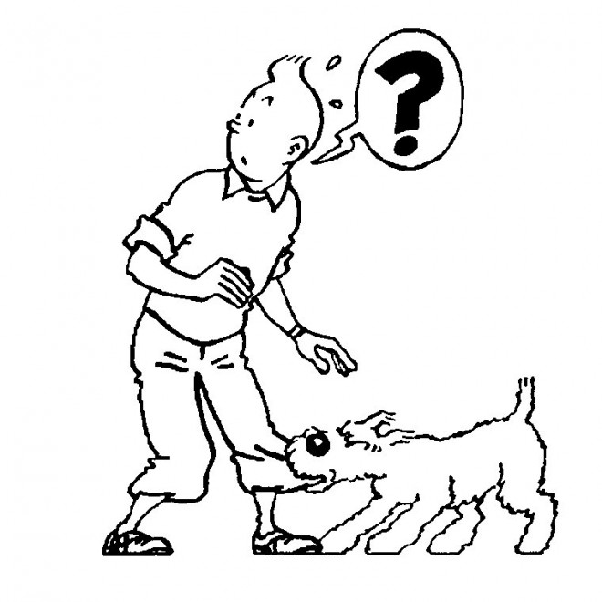 Coloriage et dessins gratuits Tintin et Milou pour Enfant à imprimer