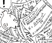 Coloriage Tintin Le Scientifique