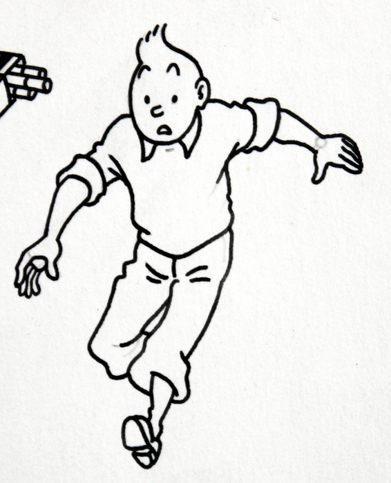 Coloriage et dessins gratuits Tintin qui court à imprimer