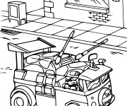 Coloriage Camion des Tortues Ninja