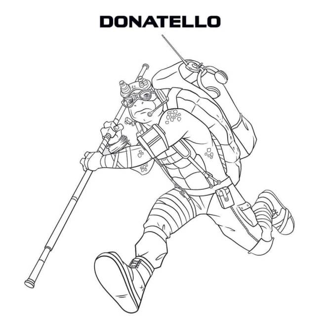 Coloriage et dessins gratuits Donatello  Ninja Tortue Teenage Mutant à imprimer