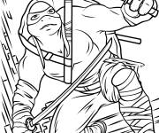 Coloriage Leonardo de Teenage Mutant Ninja Turtles
