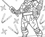 Coloriage Leonardo sourit en tenant Katana