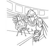 Coloriage Les ennemies de Tortues Ninja Kraang et Shredder