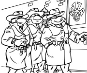 Coloriage Les Tortues Ninja dans La Ville