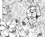 Coloriage Ninja Tortue manga