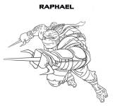 Coloriage Raphael de Tortue Ninja