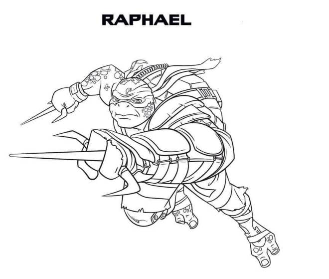 Coloriage et dessins gratuits Raphael de Tortue Ninja à imprimer