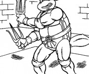 Coloriage et dessins gratuit Tortue Ninja à décorer à imprimer